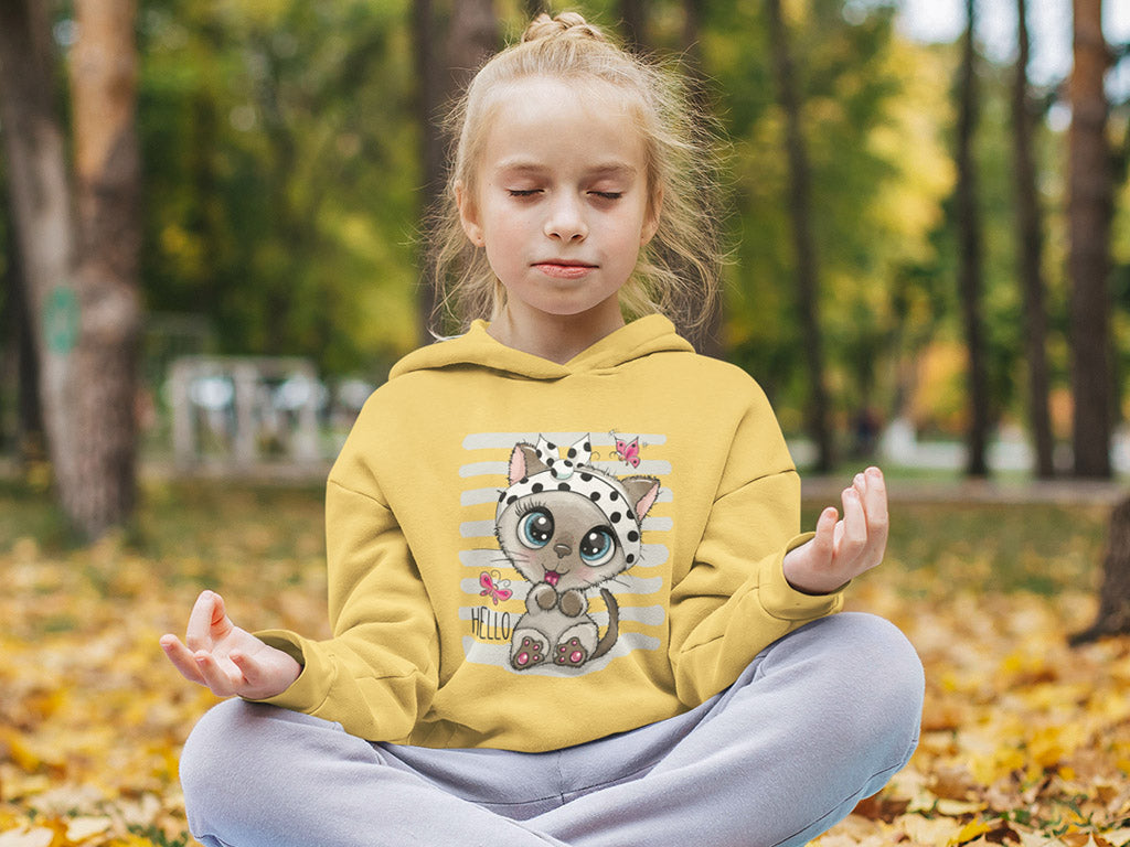Kid's Hoodie Sweatshirt - Cute Kitty