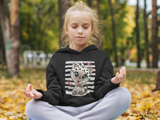 Kid's Hoodie Sweatshirt - Cute Kitty