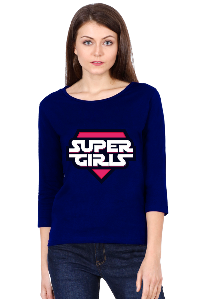 Women's 3/4 Sleeves T-shirt - Super Girls