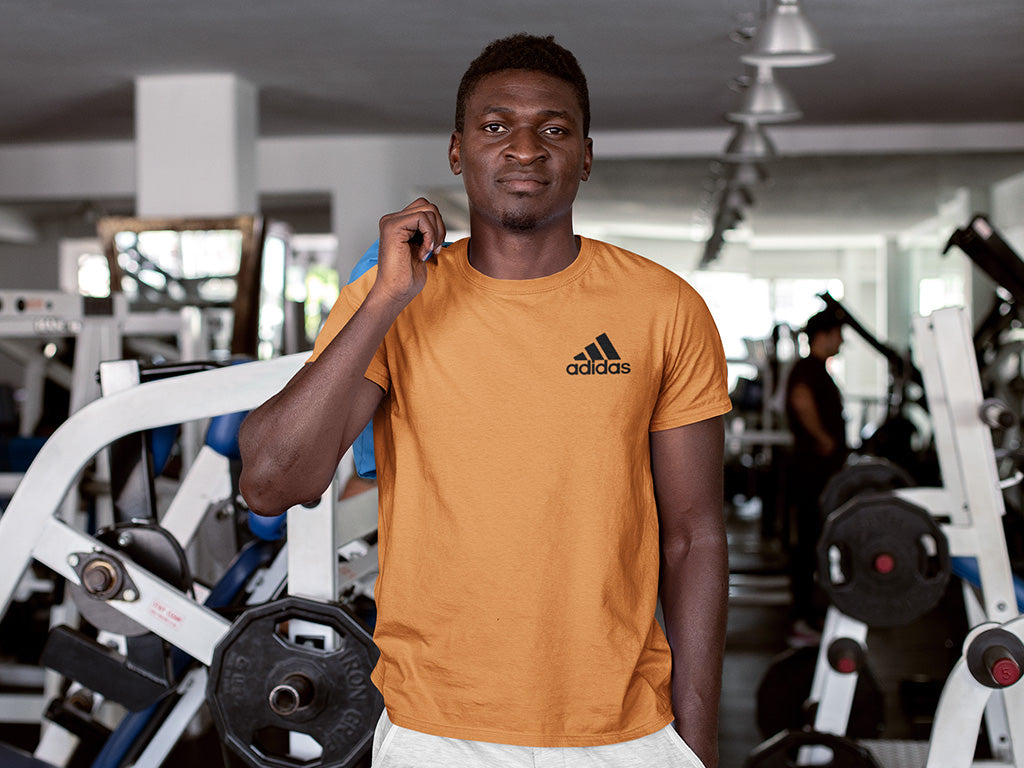 Men's Round-neck Half Sleeves Cotton T-shirt - Adidas