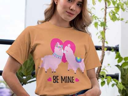 Women's Round-neck Half Sleeves Cotton T-shirt - Be Mine