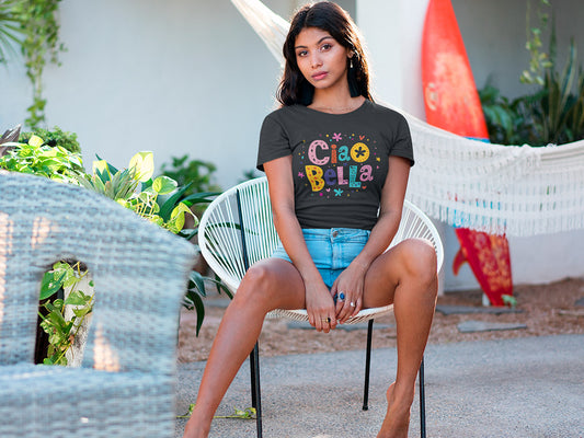Women's Cotton T-shirt - Ciao Bella