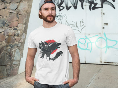 Men's Round-neck Half Sleeves Cotton T-shirt - Dragon