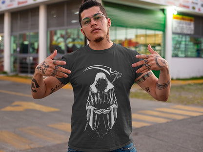 Men's Round-neck Half Sleeves Cotton T-shirt - Evil Demon