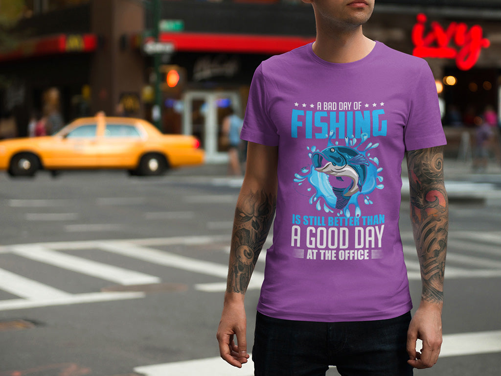 Men's Round neck T-shirt - Fishing Time