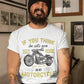 Men's Round-neck Half Sleeves Cotton T-shirt - Motorcycle