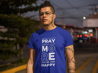 Men's Round-neck Half Sleeves Cotton T-shirt - Pray More