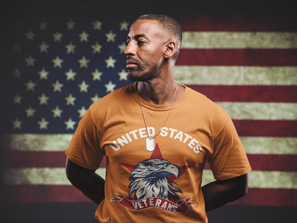 Men's Half Sleeve Round Neck T-Shirt - USA Veterans