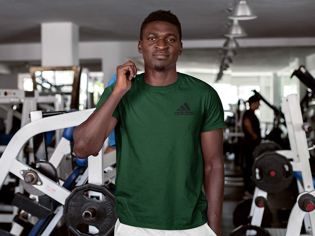 Men's Round-neck Half Sleeves Cotton T-shirt - Adidas