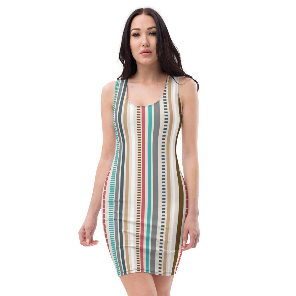 Women's Cut & Sew Dress - Stripes