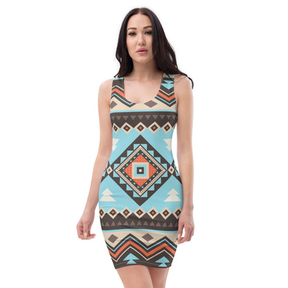 Women's Cut & Sew Dress - Tribal Print