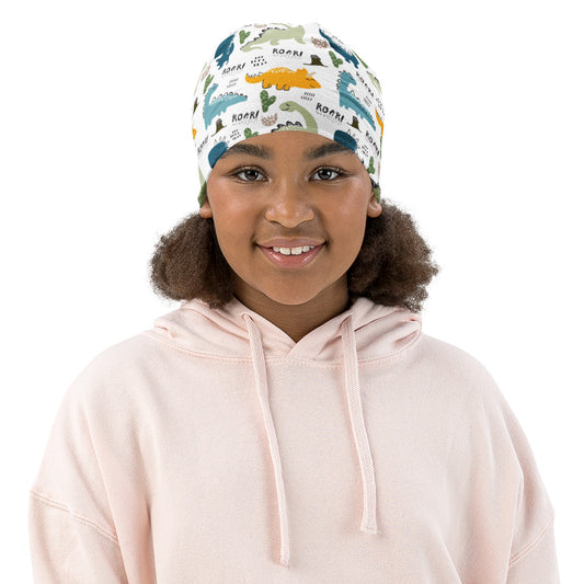 Kid's All-Over Print Beanie - Dino World