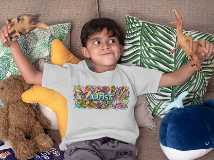 Kid's Half Sleeve Round Neck T-Shirt - Artist