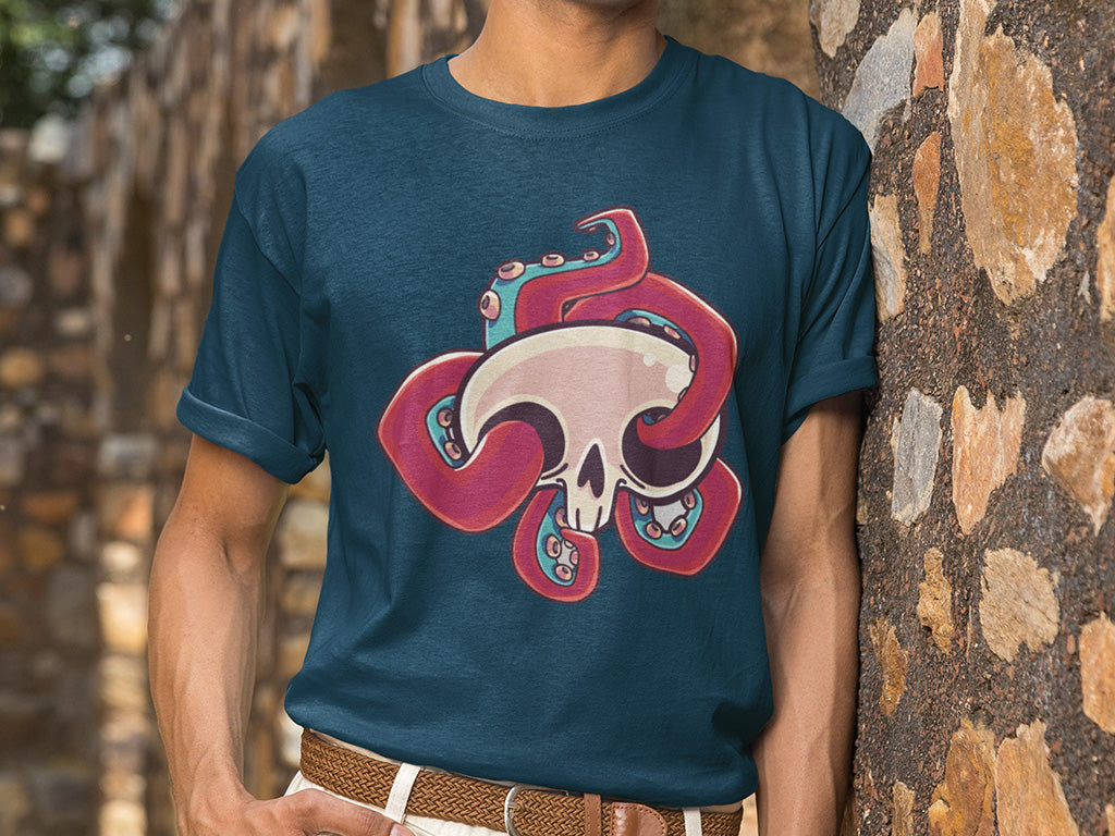 Men's Half Sleeve Round Neck T-Shirt - SKULL Design