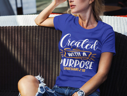 Women's Cotton Tshirt - Created With Purpose