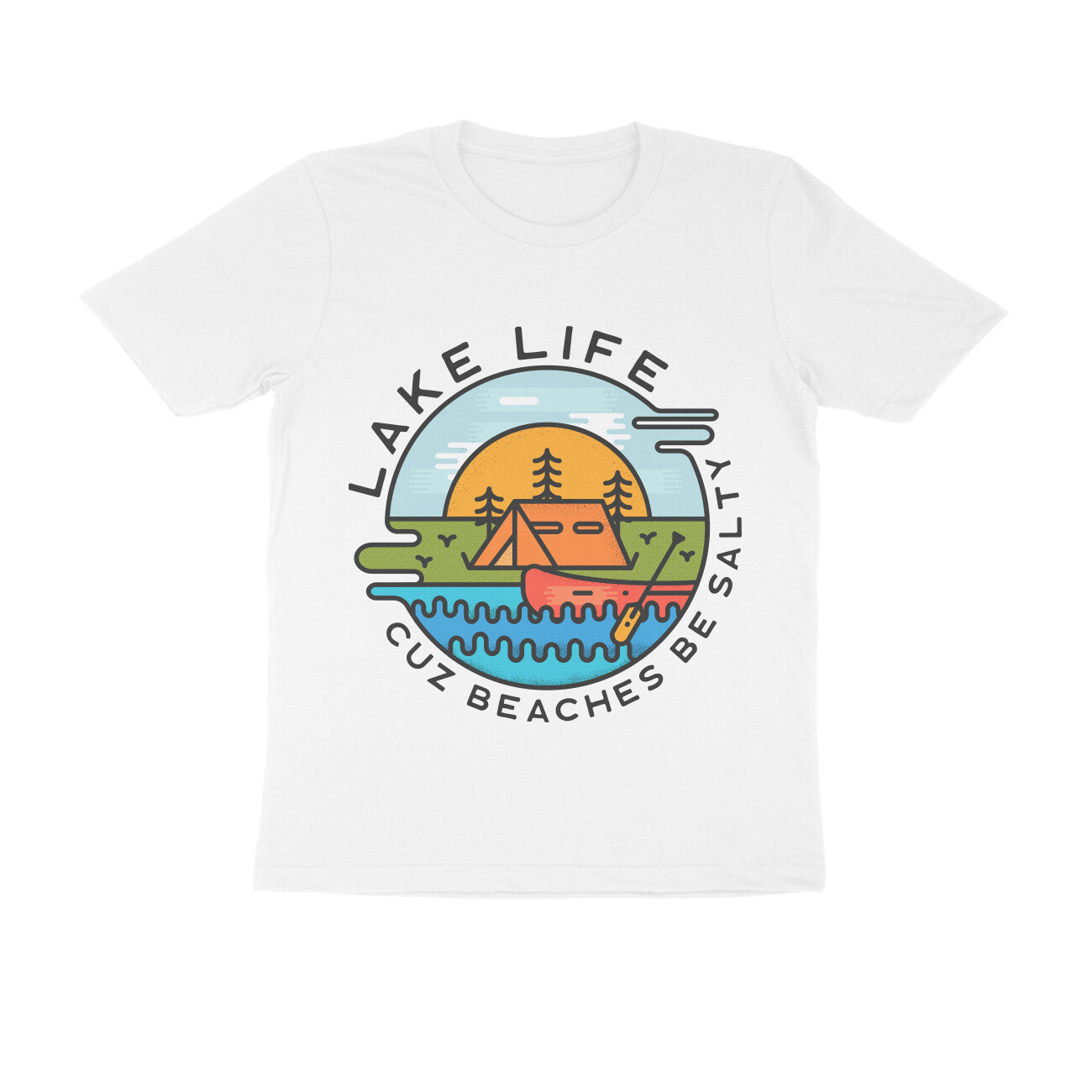Men's Lakelife Round-neck Half sleeve T-shirt