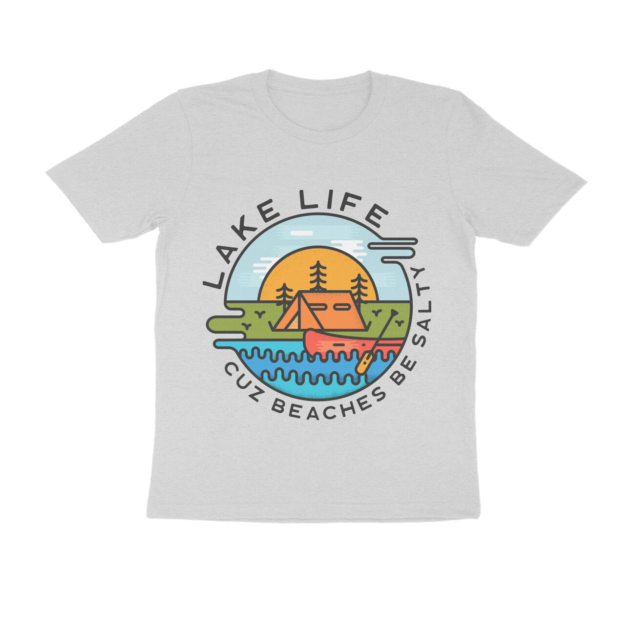 Men's Lakelife Round-neck Half sleeve T-shirt