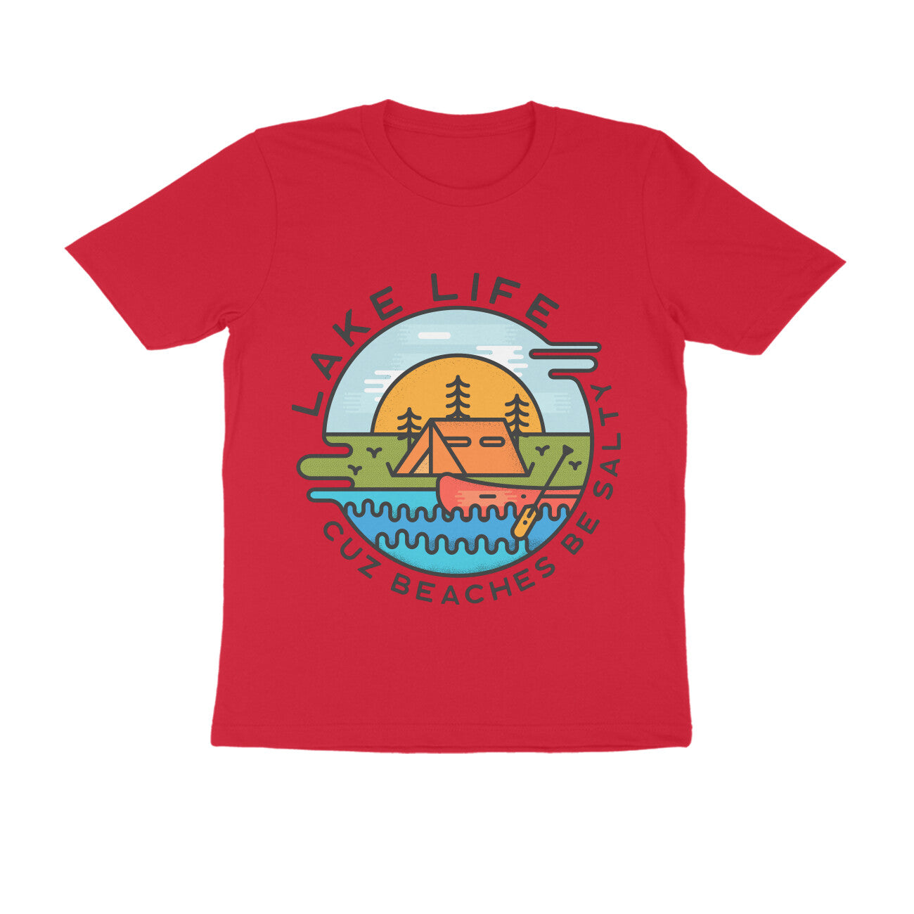 Men's Lakelife Round-neck Half sleeve T-shirt