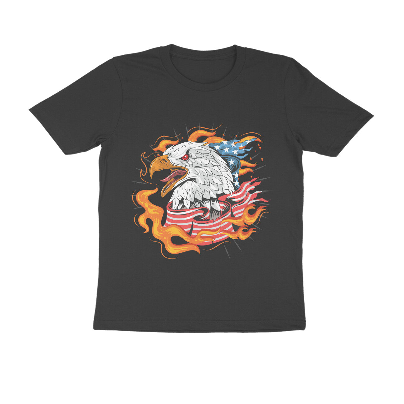 Men's Half Sleeve Round Neck T-Shirt - USA Eagle Design