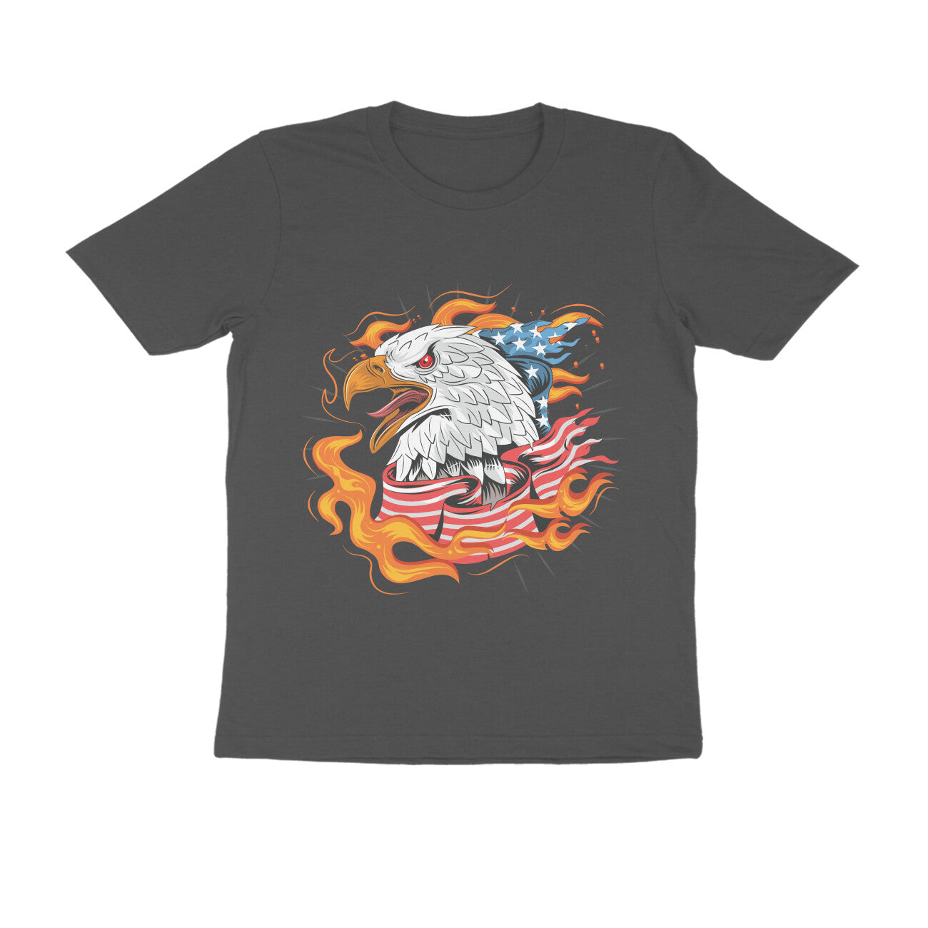 Men's Half Sleeve Round Neck T-Shirt - USA Eagle Design