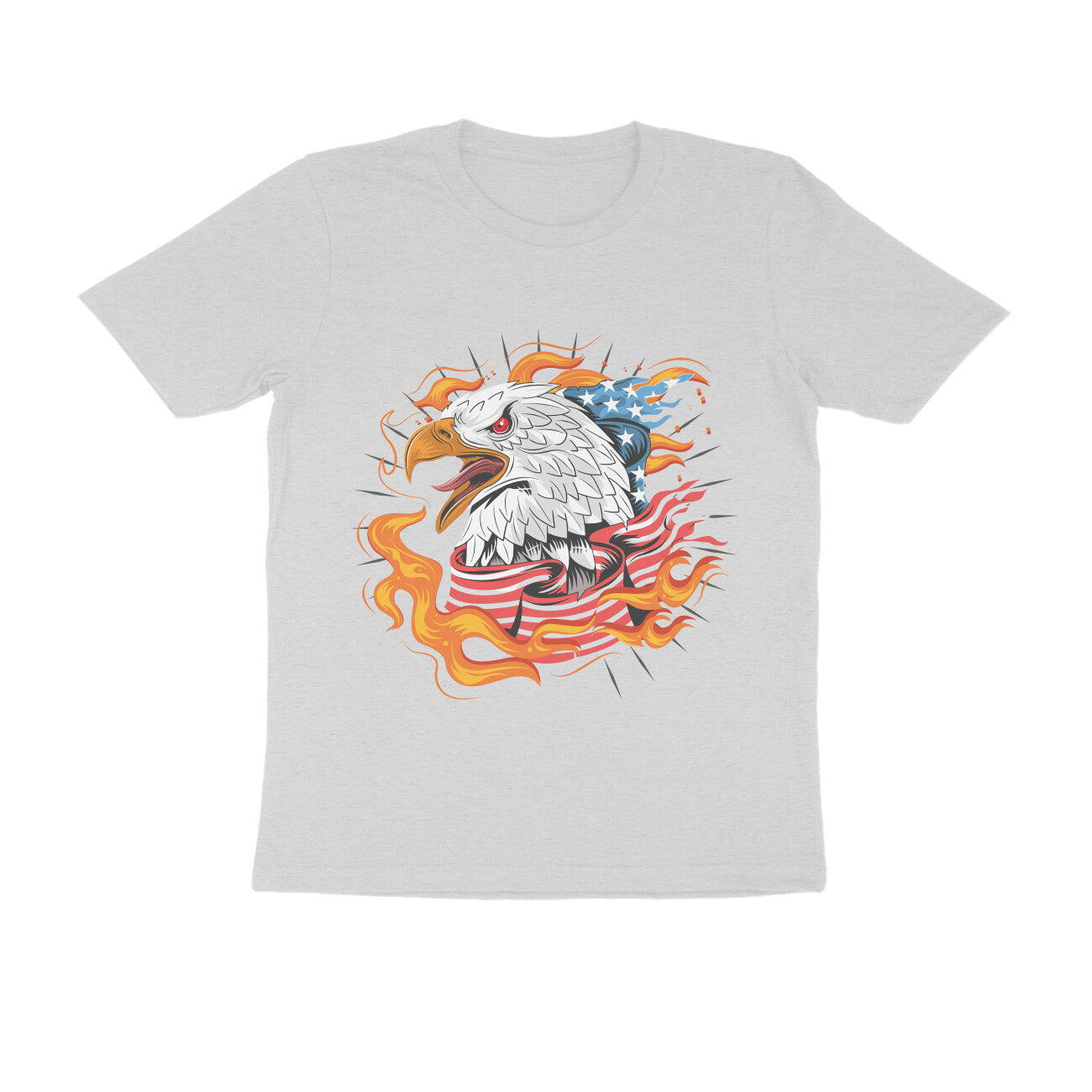 Men's Half Sleeve Round Neck T-Shirt - USA Eagle Design