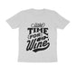 Men's Half Sleeve Round Neck T-Shirt - Time for WINE
