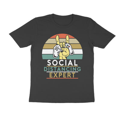 Men's Half Sleeve Round Neck T-Shirt - Social Distancing
