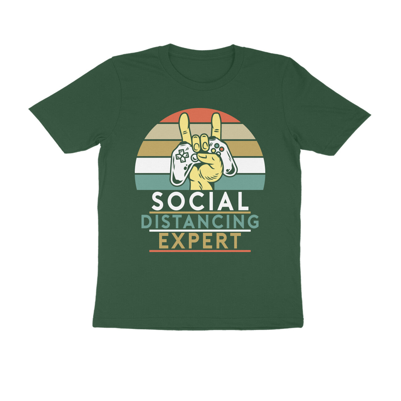 Men's Half Sleeve Round Neck T-Shirt - Social Distancing