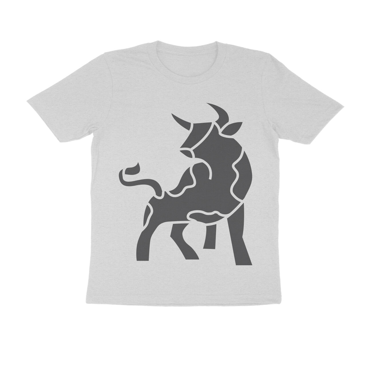 Men's Half Sleeve Round Neck T-Shirt - Bull