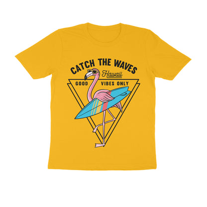 Men's Half Sleeve Round Neck T-Shirt - Catch The Wave