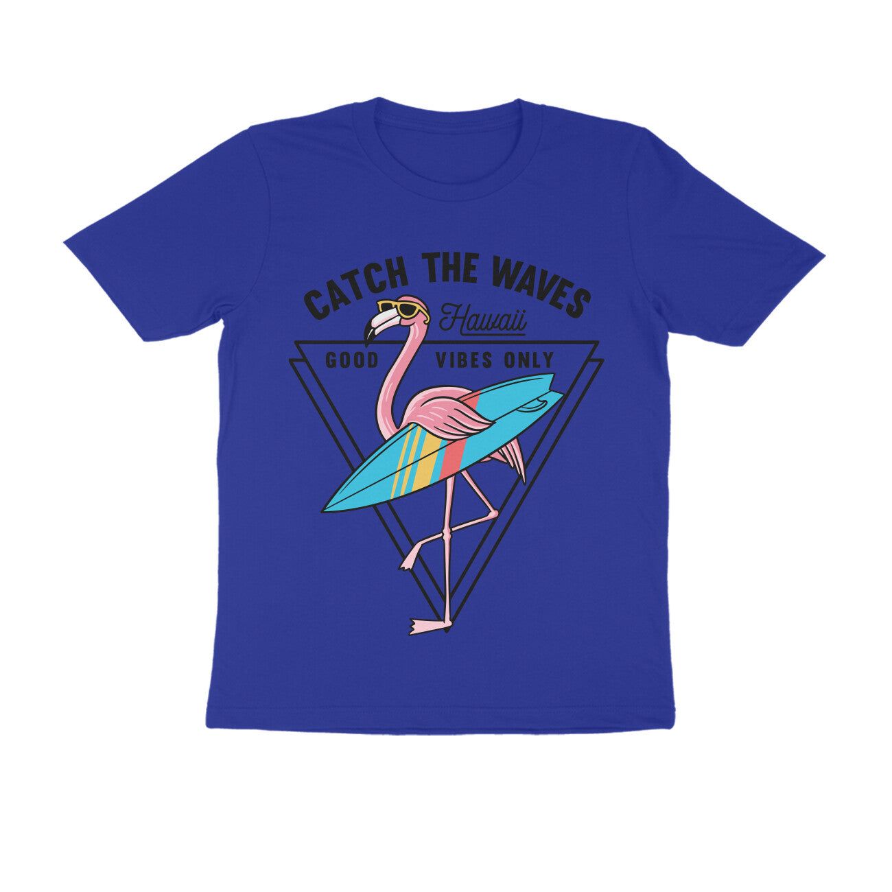 Men's Half Sleeve Round Neck T-Shirt - Catch The Wave