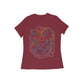 Women's Half Sleeve Round Neck T-Shirt - Abstract Dragon