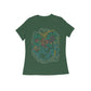 Women's Half Sleeve Round Neck T-Shirt - Abstract Dragon