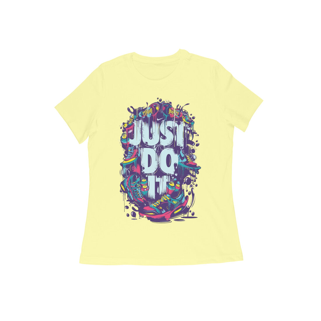 Women's Half Sleeve Round Neck T-Shirt - Just Do It
