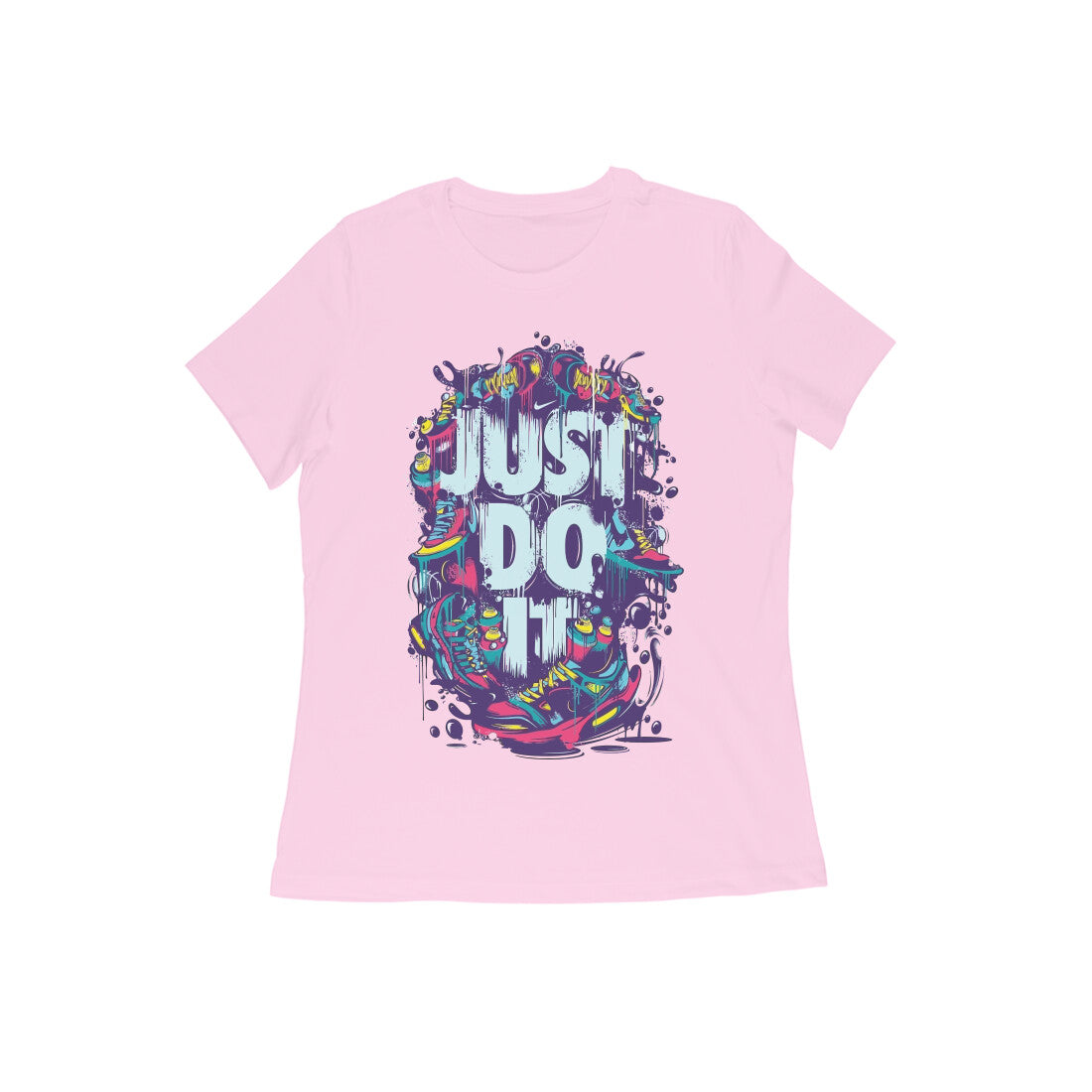 Women's Half Sleeve Round Neck T-Shirt - Just Do It