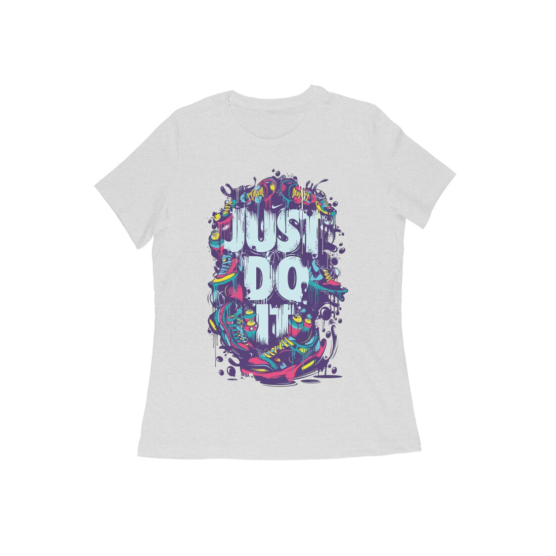 Women's Half Sleeve Round Neck T-Shirt - Just Do It