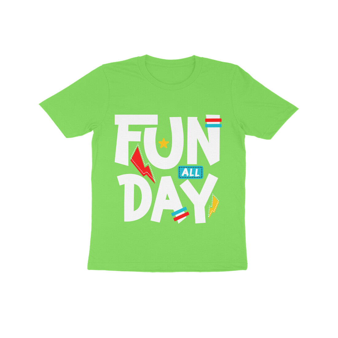 Kid's Half Sleeve Round Neck T-Shirt - Fun All Day