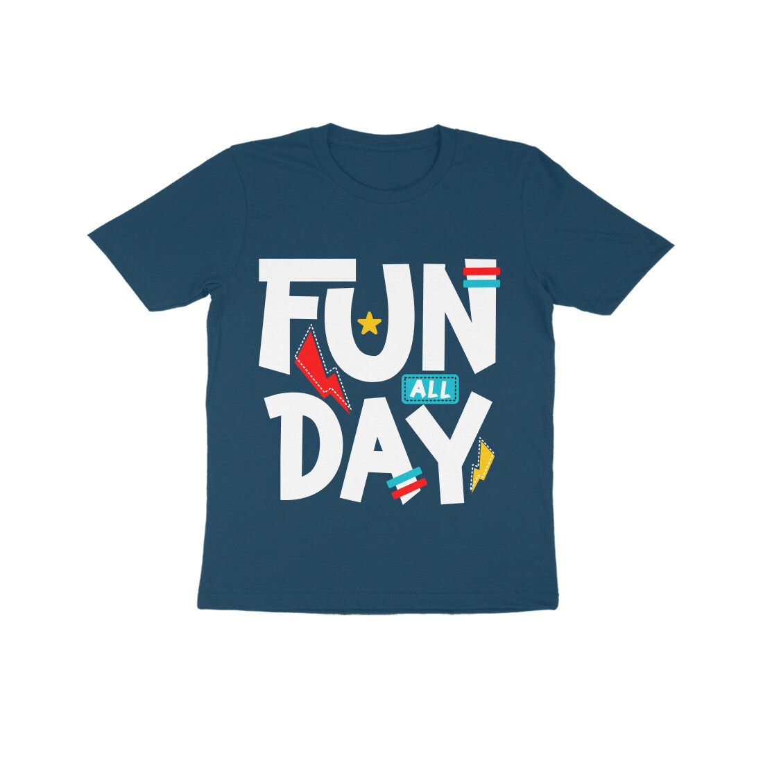 Kid's Half Sleeve Round Neck T-Shirt - Fun All Day