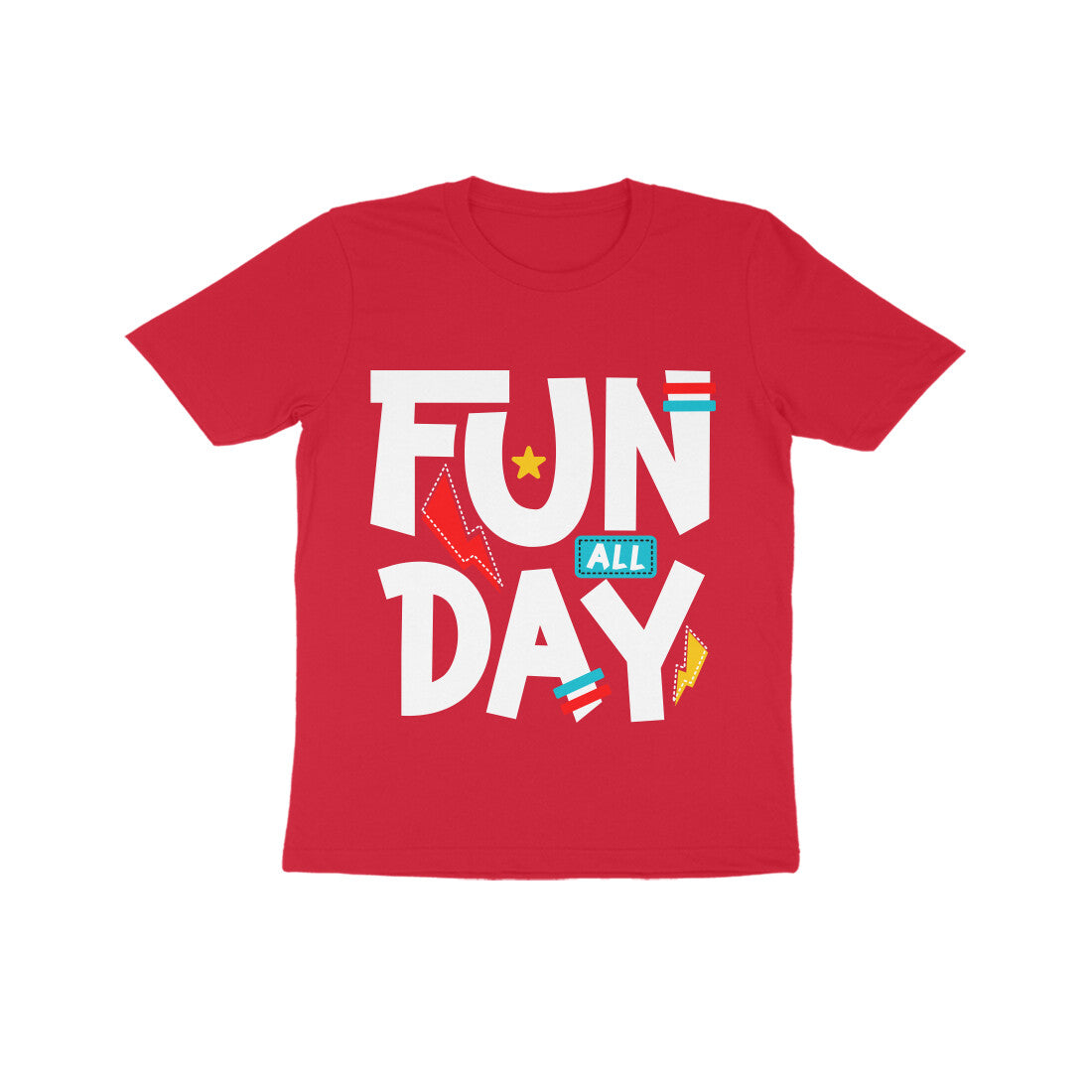 Kid's Half Sleeve Round Neck T-Shirt - Fun All Day