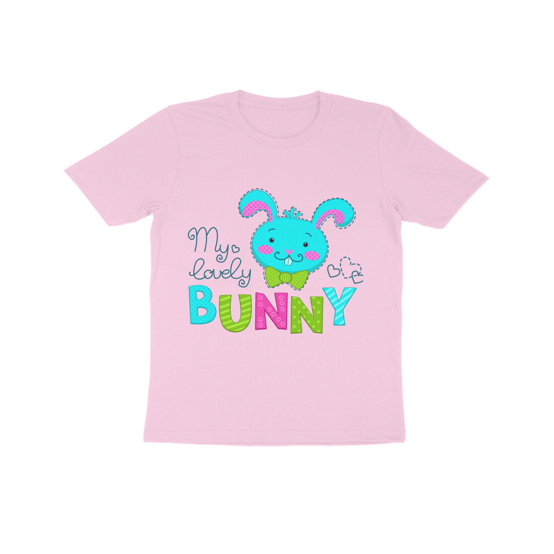 Kid's Half Sleeve Round Neck T-Shirt - Lovely Bunny