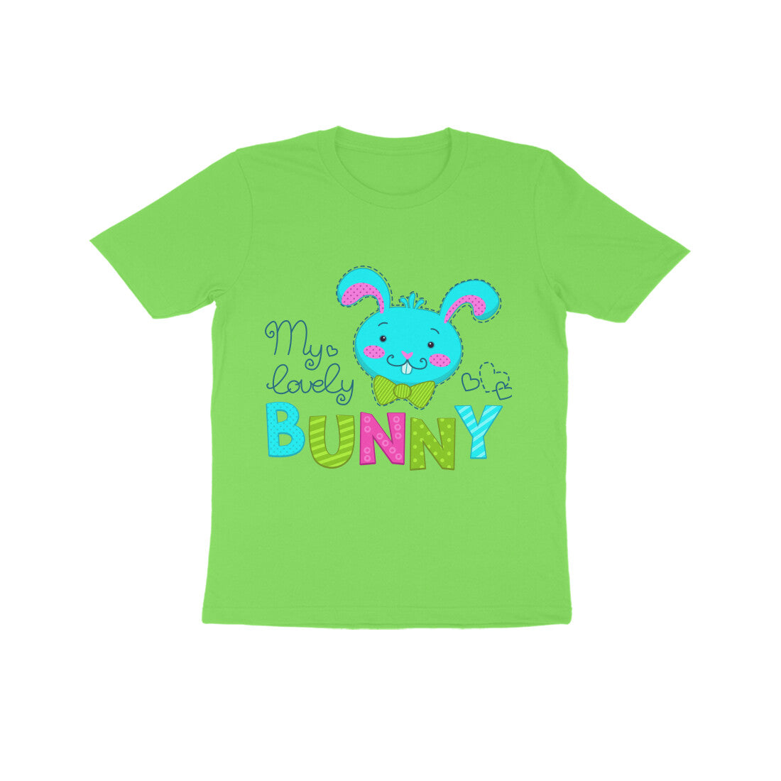 Kid's Half Sleeve Round Neck T-Shirt - Lovely Bunny