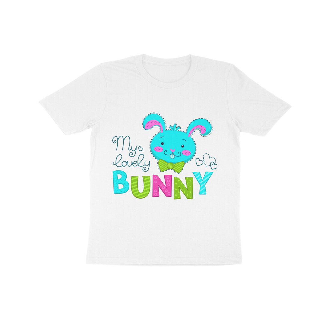 Kid's Half Sleeve Round Neck T-Shirt - Lovely Bunny