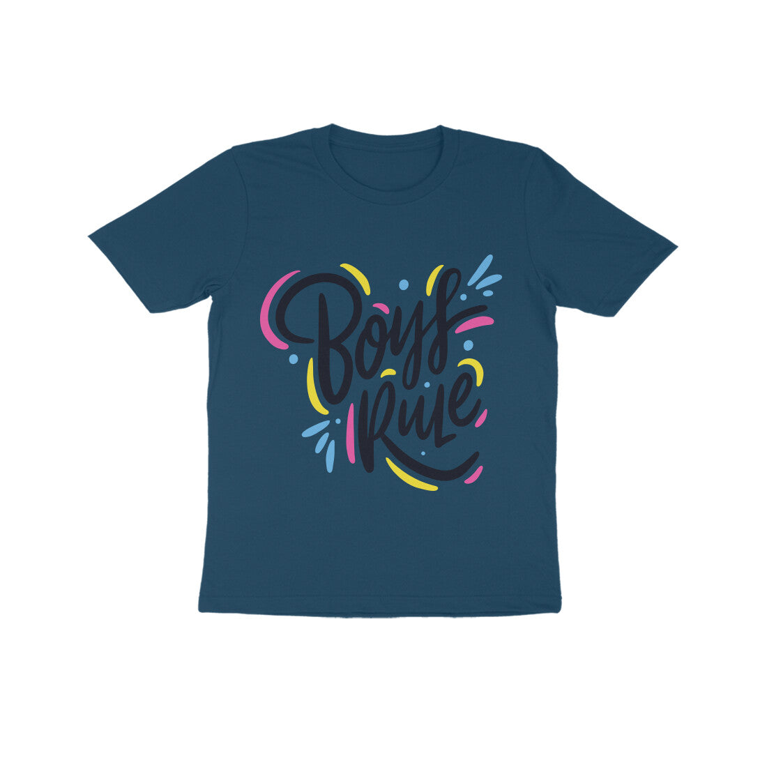 Kid's Half Sleeve Round Neck T-Shirt - Boy's Rule