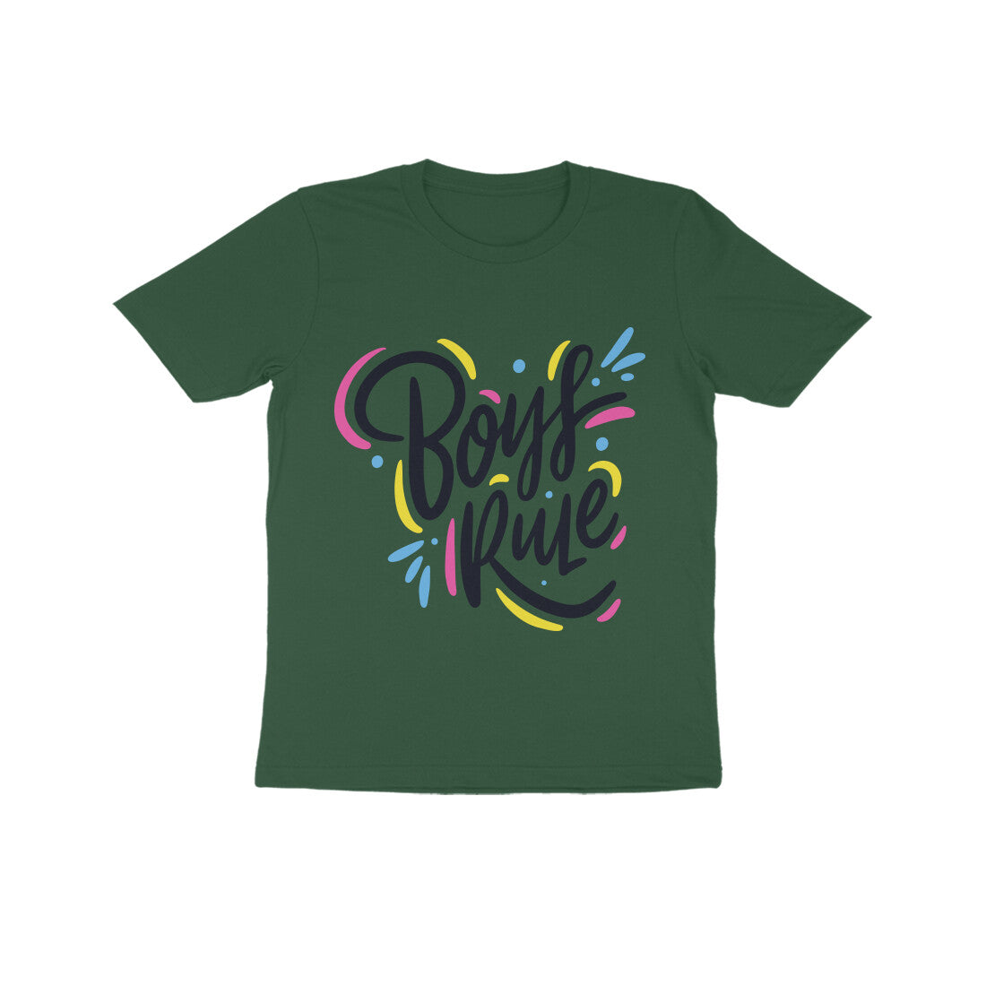 Kid's Half Sleeve Round Neck T-Shirt - Boy's Rule