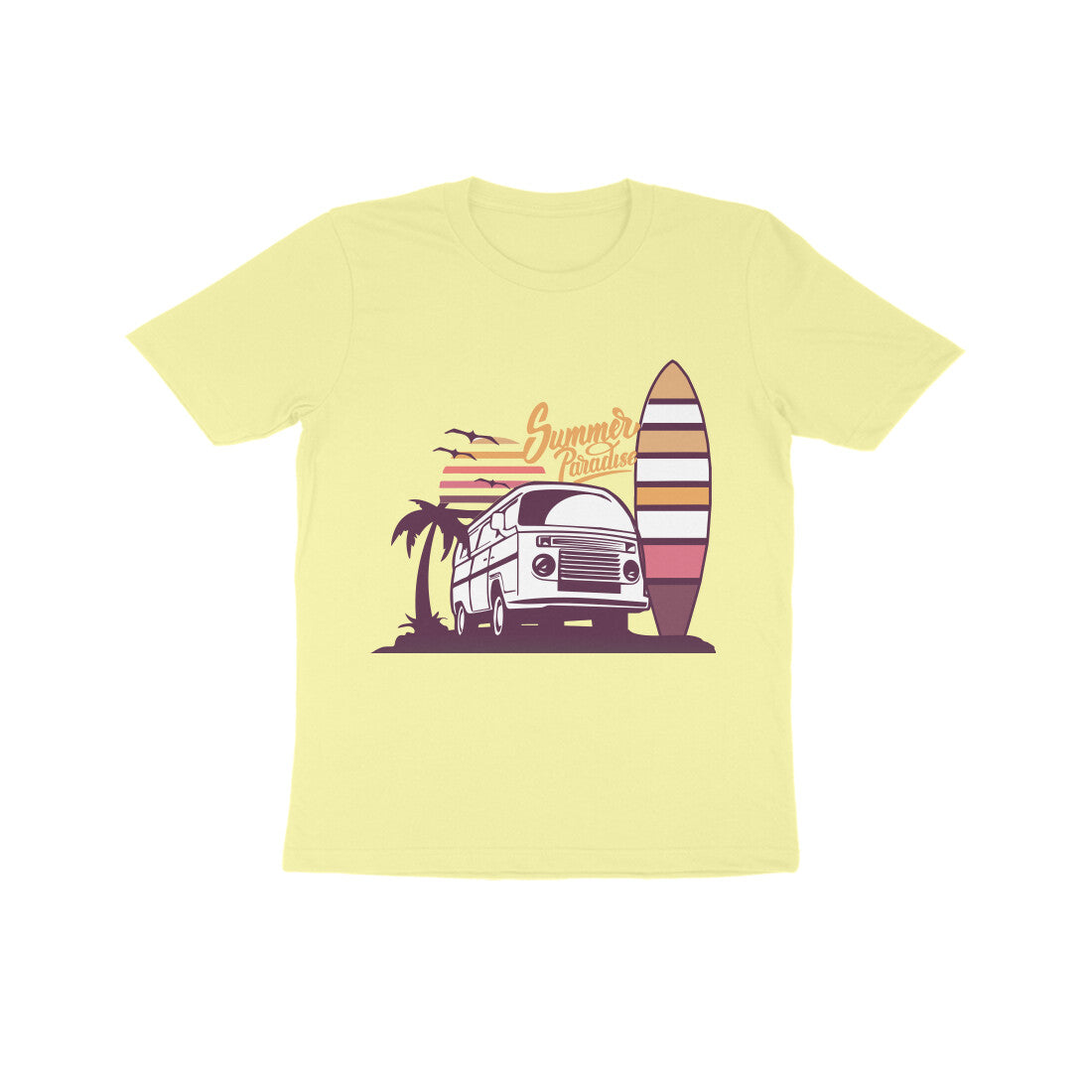 Kid's Half Sleeve Round Neck T-Shirt - Summer Paradise