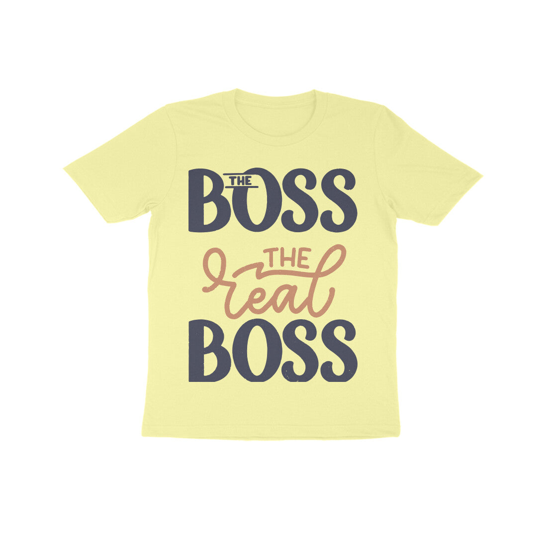 Kid's Half Sleeve Round Neck T-Shirt - The Real Boss