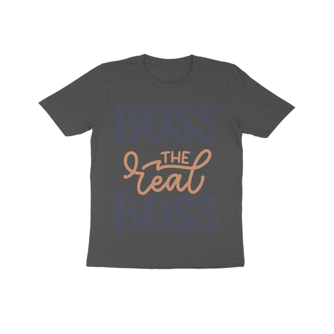 Kid's Half Sleeve Round Neck T-Shirt - The Real Boss