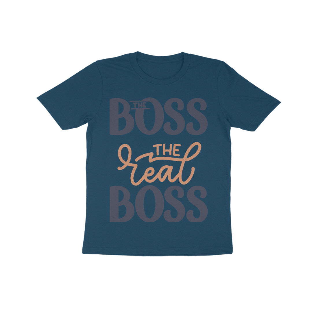Kid's Half Sleeve Round Neck T-Shirt - The Real Boss
