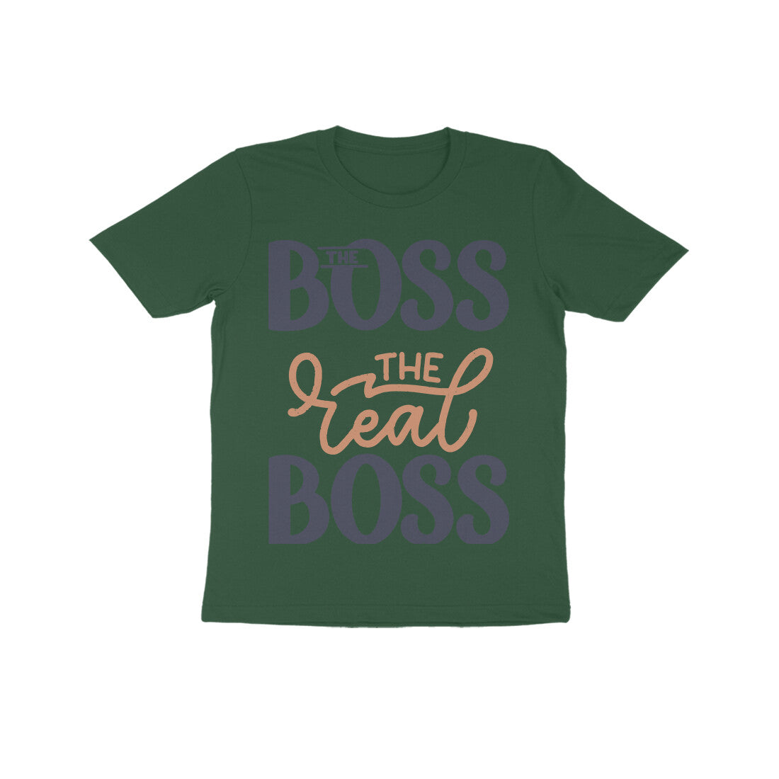 Kid's Half Sleeve Round Neck T-Shirt - The Real Boss
