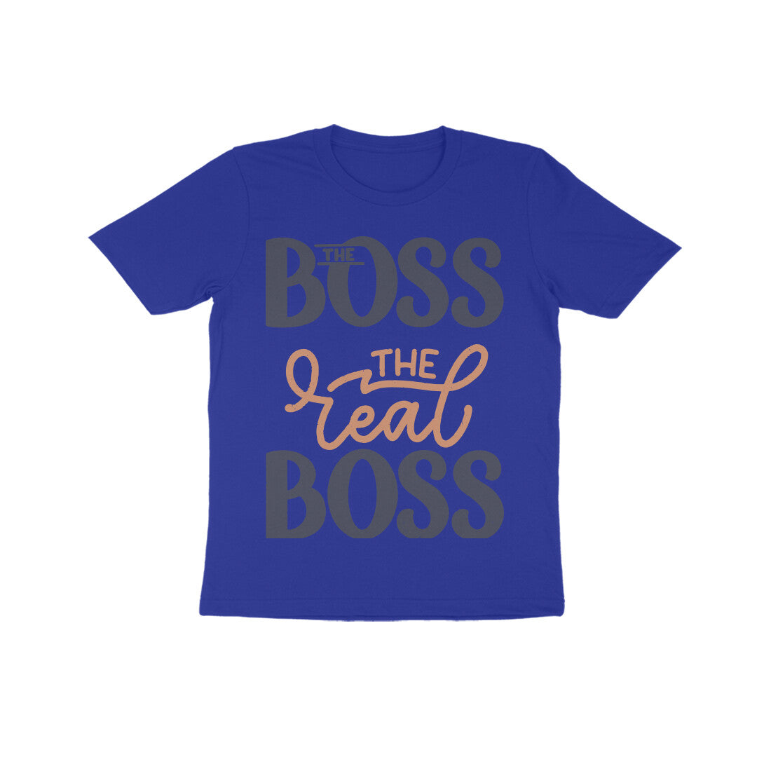 Kid's Half Sleeve Round Neck T-Shirt - The Real Boss